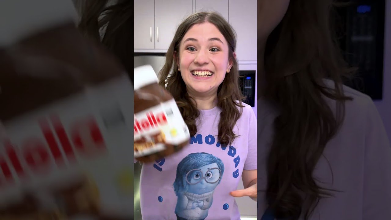 She made an Iced Coffee with Nutella ☕